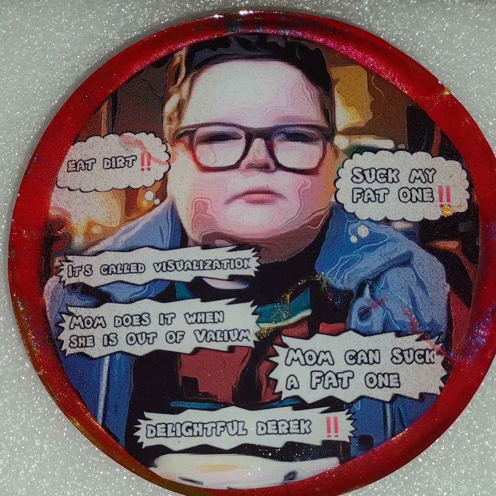 DELIGHTFUL DEREK STRANGER THINGS 5 HANDMADE QUOTE ART PIN